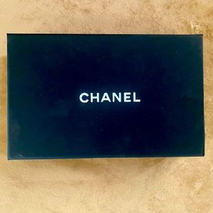 Black caviar card holder with gold hardware